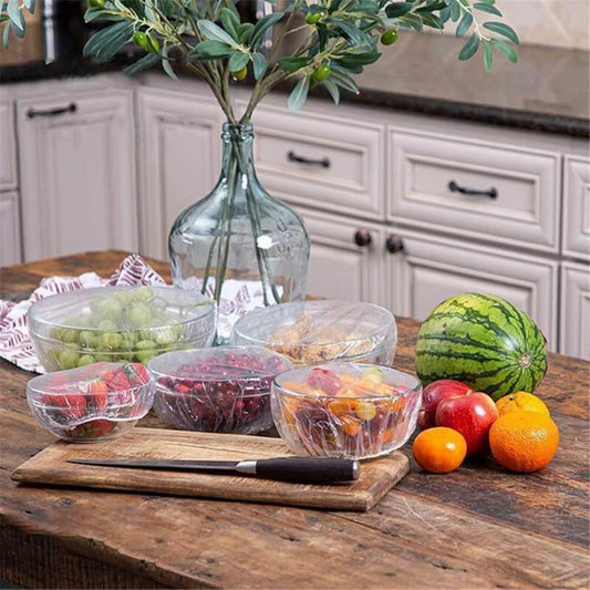 Transparent round reusable silicone bowl covers