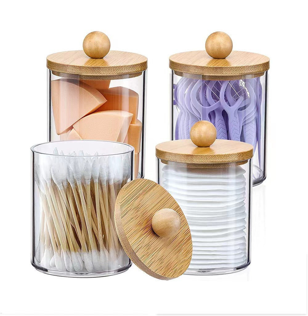 Eco-Friendly Glass Storage Jars with Bamboo Lids