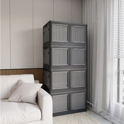 Stackable Modular Storage Unit - Black Frame with Translucent Panels