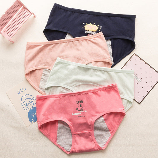 Eco-Friendly Women's Cotton Briefs in Navy, Pink, Green, and Coral