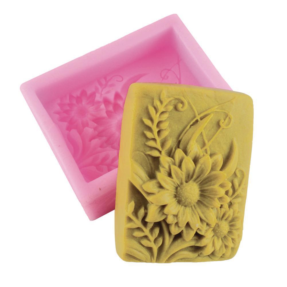 Eco-Friendly Silicone Soap Mold - Floral Design for Sustainable Soap Making