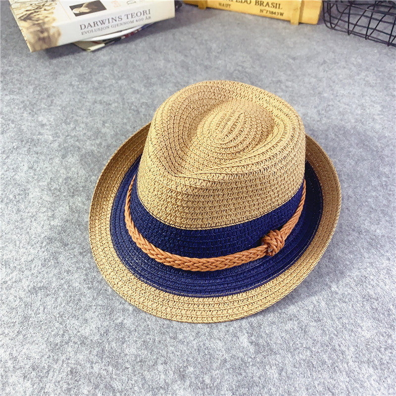Eco-Friendly Straw Fedora Hat with Black Band