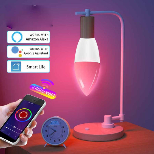 Smart LED Table Lamp with Alexa and Google Assistant Compatibility
