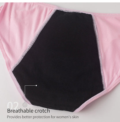 Eco-Friendly Reusable Period Underwear - Black & Pink Briefs