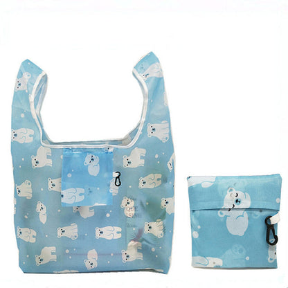 Eco-Friendly Reusable Shopping Bag - Multicolored Floral Pattern