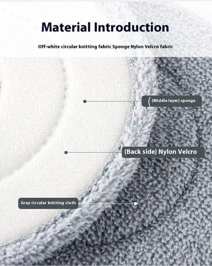 Reusable Gray Microfiber Mop Pads - Eco-Friendly Cleaning Solution