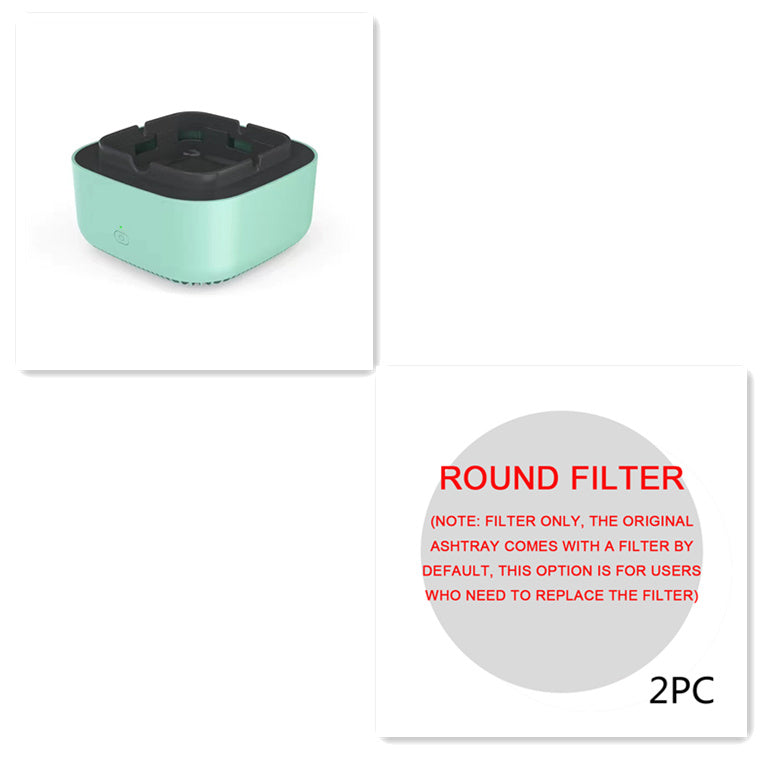 Green Multipurpose Ashtray Air Purifier - Smoke & Odor Reducer