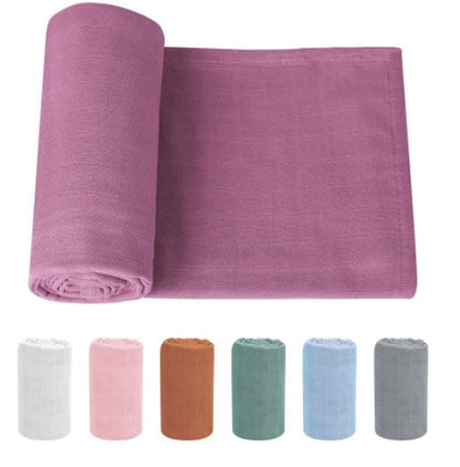 Organic Cotton Muslin Swaddle Blanket - Mustard, Eco-Friendly Baby Essential