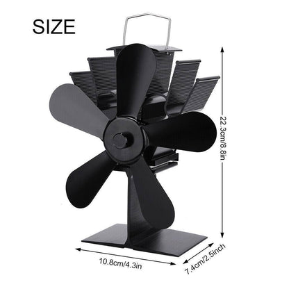 Heat-Powered Fireplace Fan for Efficient Heat Circulation