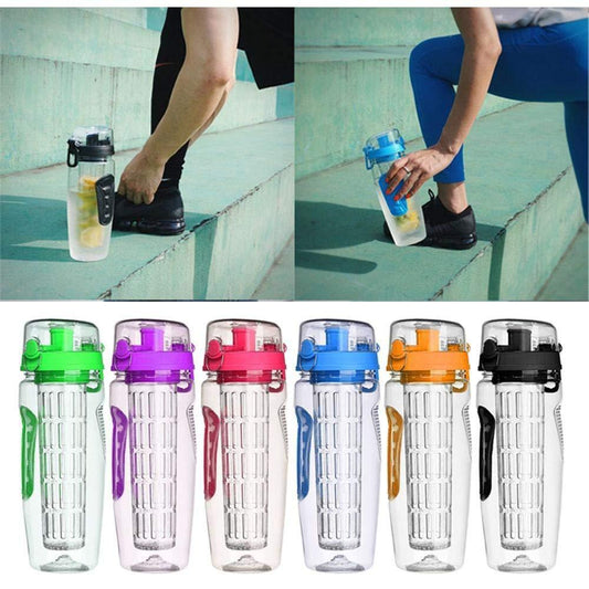 Eco-friendly infuser water bottle with multiple color options