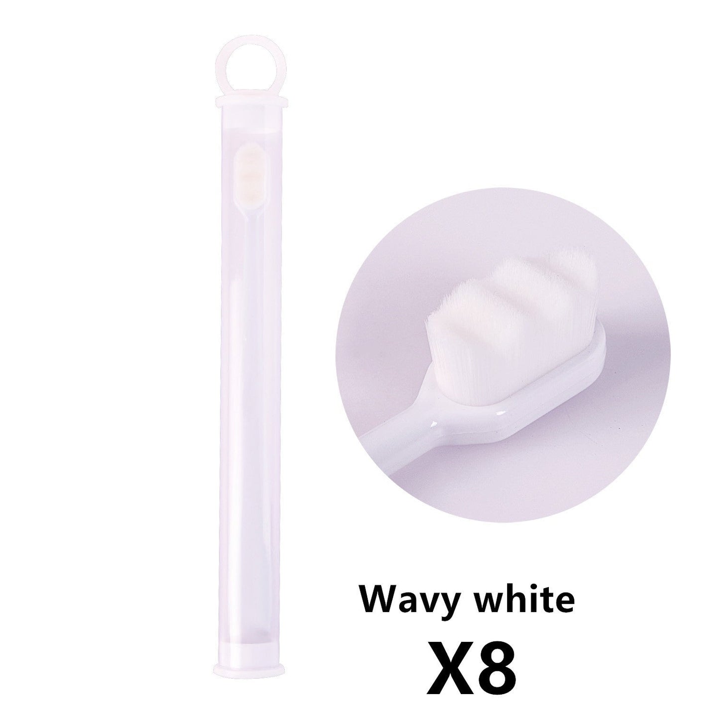 Eco-Friendly Bamboo Toothbrush with Wavy Handle Design