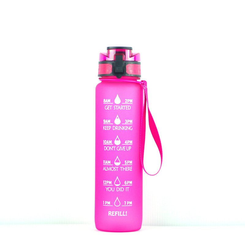 Hydration Time-Marker Water Bottle - Eco-Friendly, BPA-Free, 1L Capacity