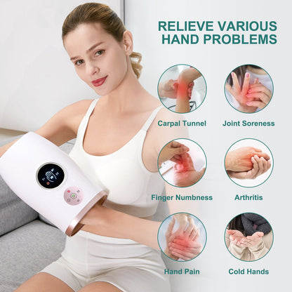Rechargeable Ergonomic Hand Massager for Stress Relief and Wellness