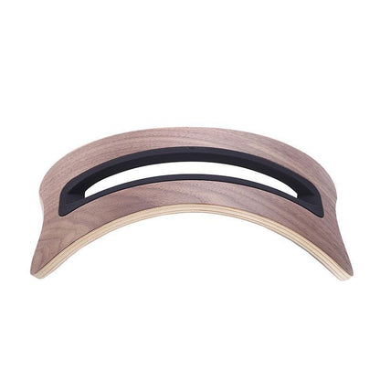 Eco-Friendly Curved Wooden Laptop Stand for Ergonomic Workspace