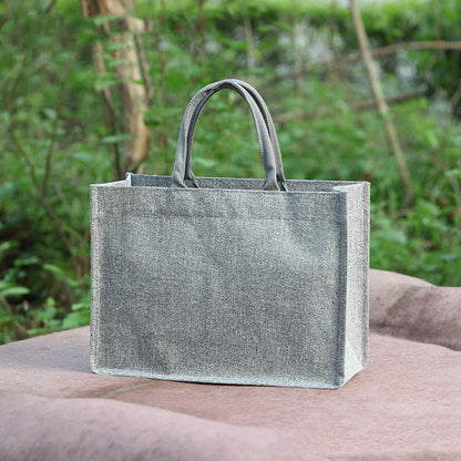 Eco-Friendly Reusable Jute Tote Bag - Sustainable Shopping Solution