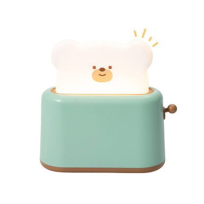 Bear-Shaped Toaster Night Light - Eco-Friendly Bedside Lamp