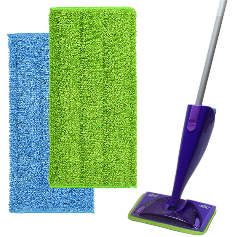 Eco-Friendly Reusable Microfiber Cleaning Pads - Blue Rectangular
