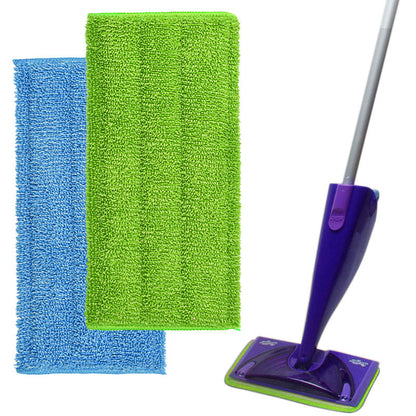 Eco-Friendly Reusable Microfiber Cleaning Pads - Blue Rectangular