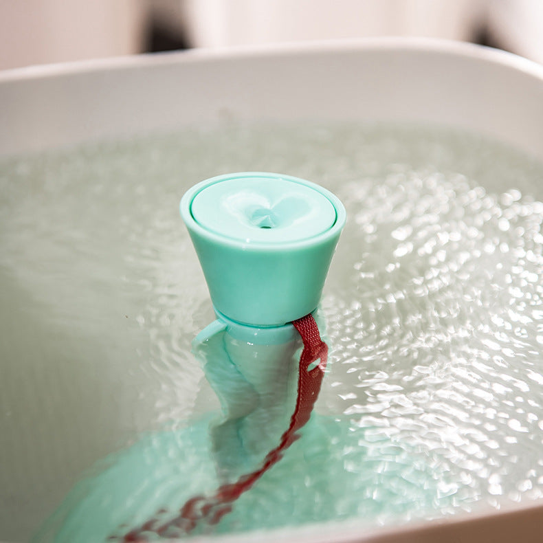 Ergonomic Mint Green Toilet Plunger for Easy Storage and Comfort