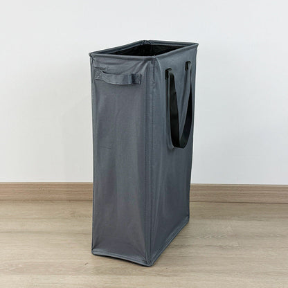 Eco-Friendly Rectangular Laundry Hamper - Beige Canvas for Small Spaces