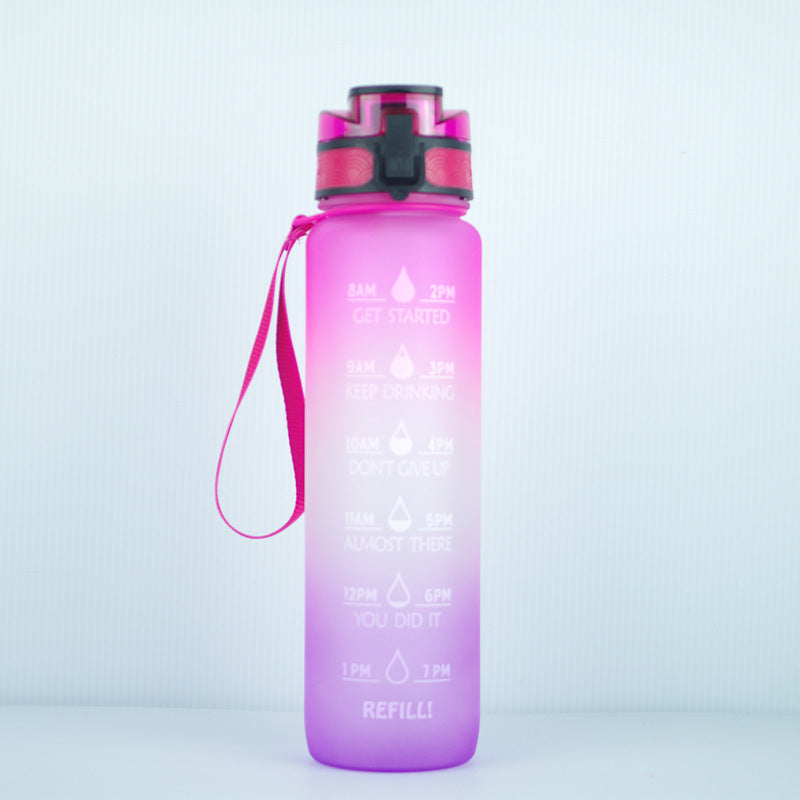 Hydration Time-Marker Water Bottle - Eco-Friendly, BPA-Free, 1L Capacity