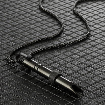 Cylindrical Breathing Whistle for Wellness - Gold, Silver, Black, Multicolor