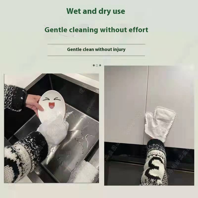 Bamboo Fiber Cleaning Gloves - Eco-Friendly, Reusable, Soft