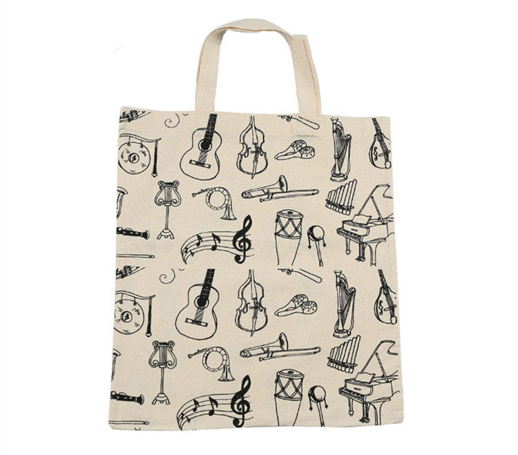 Eco-Friendly Reusable Tote Bag - Natural Beige Cotton Canvas