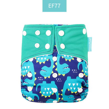 Eco-Friendly Reusable AI2 Cloth Diaper with Animal Patterns for Babies 6-15 kg
