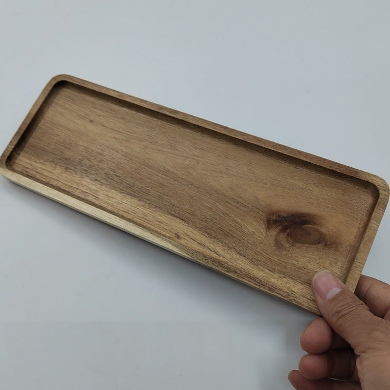 Eco-Friendly Natural Wood Tray - Sustainable Rectangular Serving Solution