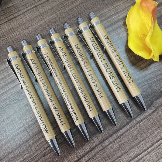 Eco-Friendly Bamboo Ball-Point Pen Set in Kraft Gift Box