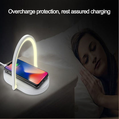 Wireless Charger Night Light & Phone Holder - Eco-Friendly Multi-Functional Station