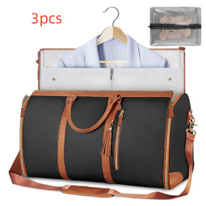 Versatile Light Pink Garment & Duffel Bag for Eco-Friendly Travel