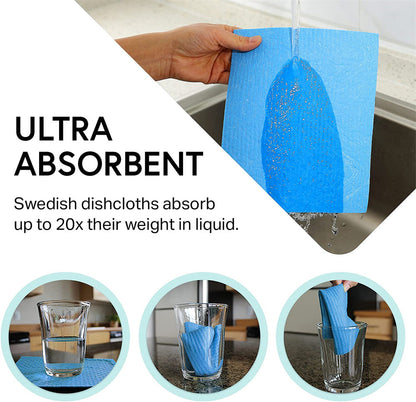 Eco-Friendly Swedish Dishcloth - Green Biodegradable Cleaning Cloth