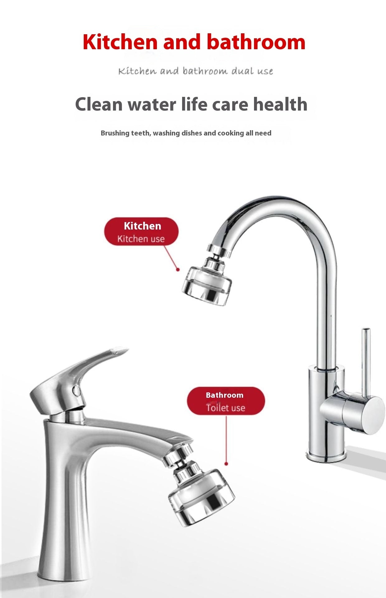 Water-Saving Faucet Aerator - Eco-Friendly, Easy Install, Durable