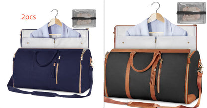 Versatile Light Pink Garment & Duffel Bag for Eco-Friendly Travel