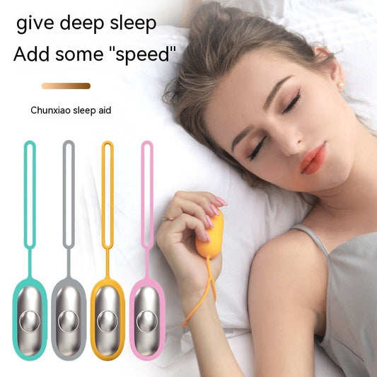 Eco-Friendly Sleep Aid Device in Turquoise, Pink, Yellow, and Gray