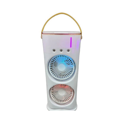 Multifunctional Double Headed Fan with Night Light and Adjustable Speeds