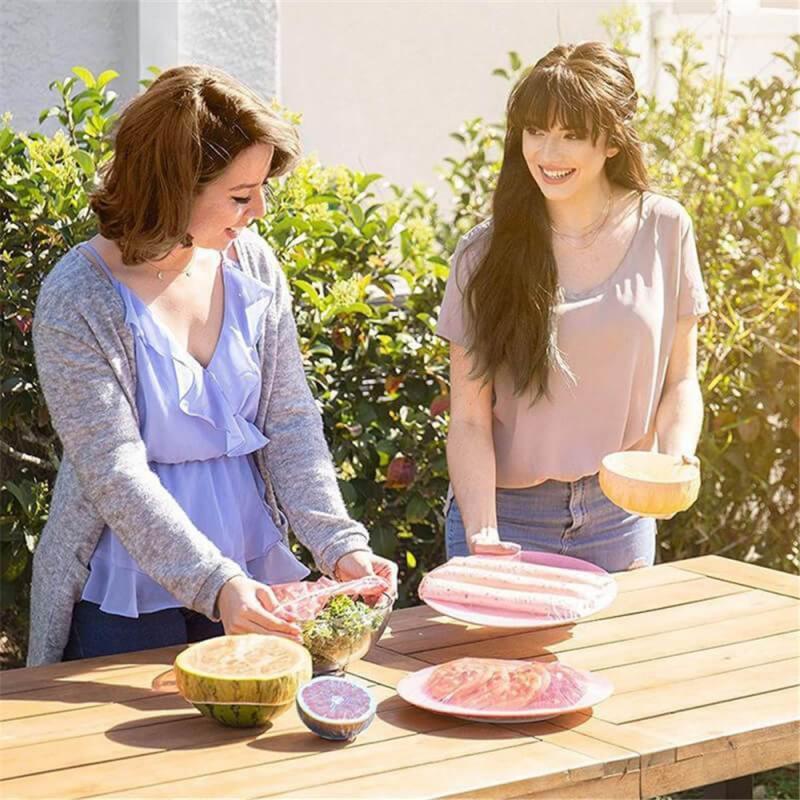 Eco-Friendly Reusable Silicone Bowl Covers - Transparent, Round, Stretchable