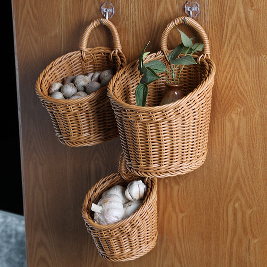Eco-Friendly Hanging Wicker Baskets for Sustainable Home Organization