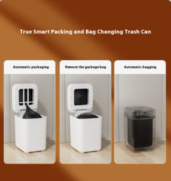 Smart Trash Can with Automatic Bagging and Eco-Friendly Features