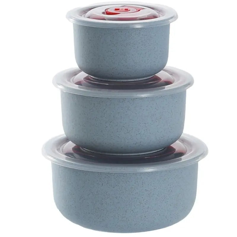 Eco-Friendly Reusable Food Storage Containers - Biodegradable Round Sets
