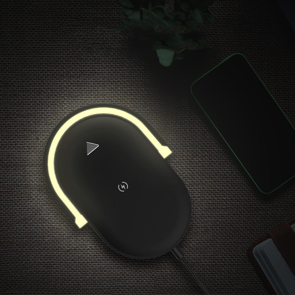 Wireless Charger Night Light & Phone Holder - Eco-Friendly Multi-Functional Station