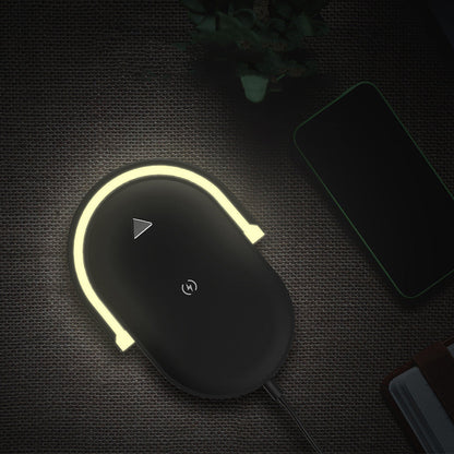 Wireless Charger Night Light & Phone Holder - Eco-Friendly Multi-Functional Station