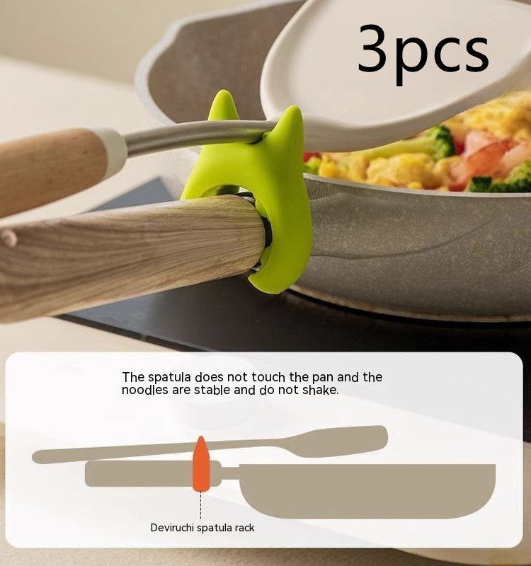 Eco-Friendly Silicone Cat Pot Lid Lifter - Green & Red