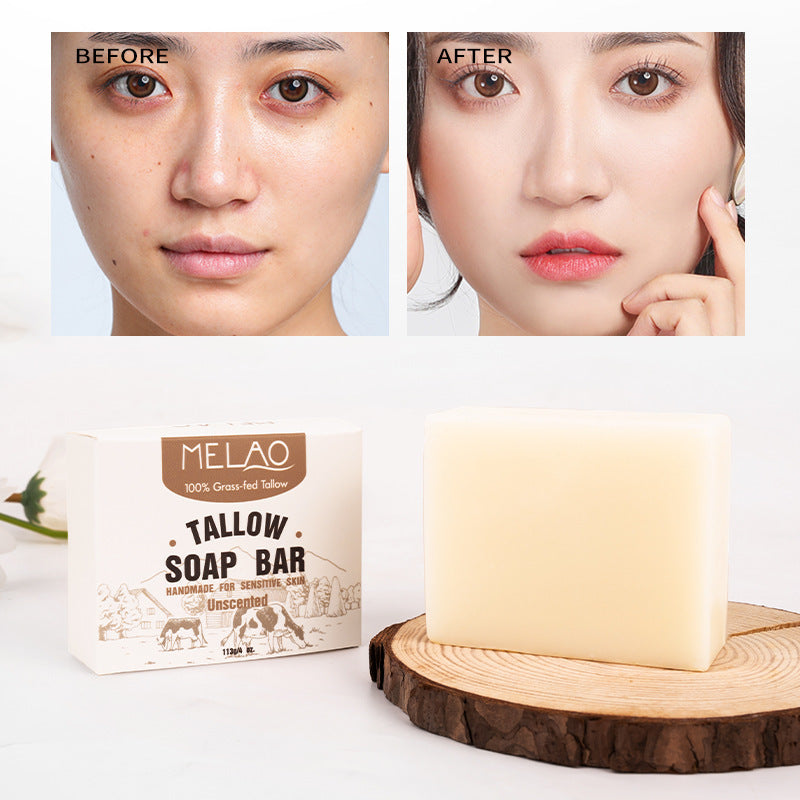 Natural Tallow Soap Bar - Plastic-Free, Biodegradable, Sensitive Skin Friendly