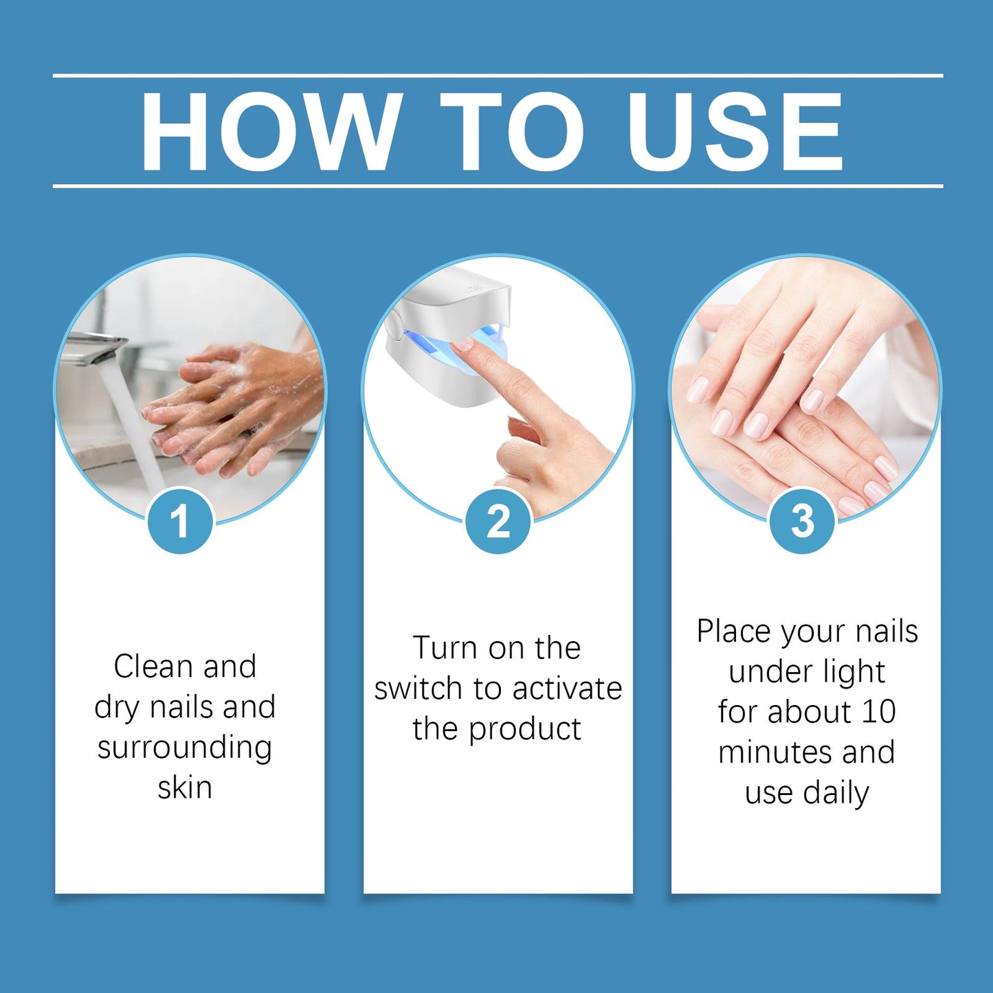 Nail Care Device with Blue Light for Eco-Friendly Grooming