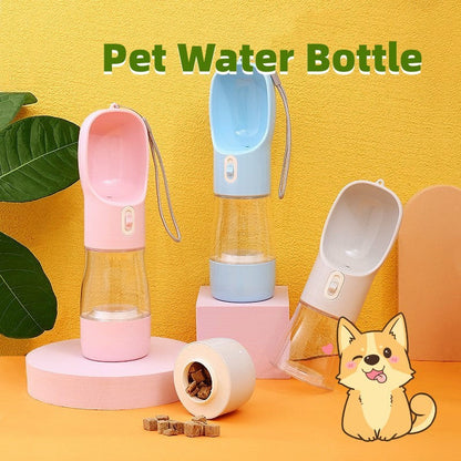 Portable Pet Water Dispenser in Pink, Blue, and White
