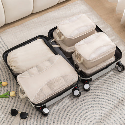 Beige Rectangular Storage Bags - Space-Saving, Durable, Eco-Friendly