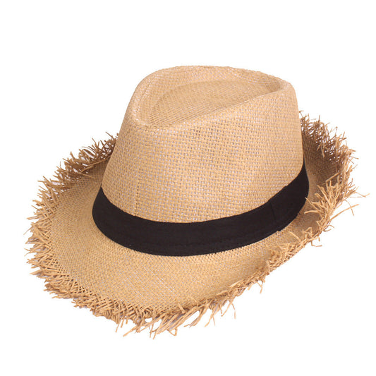 Men's Eco-Friendly Straw Top Hat with Sun Protection